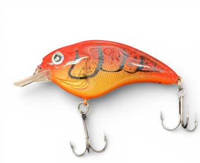 fire craw crankbait with red orange crawfish colors
